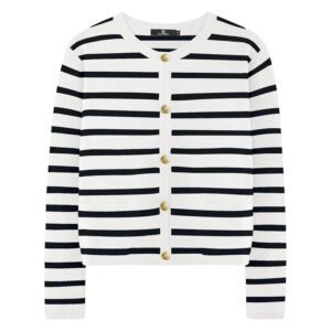 Women Striped Cardigan Sweaters